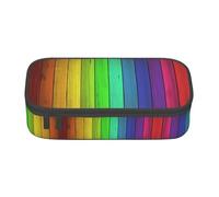 GZHYHAKAN Colored Wood Print Pencil Case Scratch-Resistant, Multi-Purpose Storage Solution for School, Work, and Travel