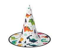 GZHYHAKAN Colorful Dinosaurs Print Halloween Hat For Parties, Carnivals, And Role Play â€“ Lightweight, Comfortable