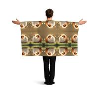 GZHYHAKAN Cute Guinea Pig Printed Vibrant Flag Cloak With Sleeves, Lightweight And Durable Polyester Full Sleeve Design.