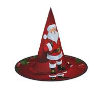 GZHYHAKAN Cute Santa Claus Print Halloween Hat For Parties, Carnivals, And Role Play – Lightweight, Comfortable