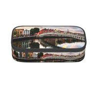 GZHYHAKAN Dublin Ireland Ha Penny Bridge River Print Pencil Case Scratch-Resistant, Multi-Purpose Storage Solution for School, Work, and Travel