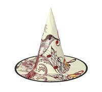 GZHYHAKAN Flying Bird Musical Notes Print Halloween Hat For Parties, Carnivals, And Role Play - Lightweight, Comfortable