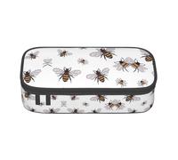 GZHYHAKAN Funny Bees Print Pencil Case Scratch-Resistant, Multi-Purpose Storage Solution for School, Work, and Travel