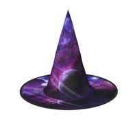 GZHYHAKAN Galaxy Starry Space Purple Starry Print Halloween Hat For Parties, Carnivals, And Role Play – Lightweight, Comfortable