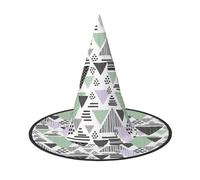 GZHYHAKAN Geometric Triangle Print Halloween Hat For Parties, Carnivals, And Role Play â€“ Lightweight, Comfortable