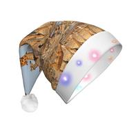 GZHYHAKAN Giraffes Family Print Led Christmas Hat For Adult Perfect For Christmas, Halloween, And New Year Parties