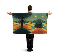 GZHYHAKAN Golf Course Printed Vibrant Flag Cloak With Sleeves, Lightweight And Durable Polyester Full Sleeve Design.