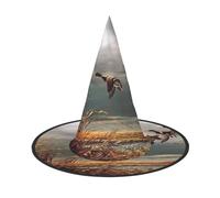 GZHYHAKAN Hunting Flying Wild Ducks Print Halloween Hat For Parties, Carnivals, And Role Play - Lightweight, Comfortable