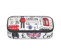 GZHYHAKAN I Love London Print Pencil Case Scratch-Resistant, Multi-Purpose Storage Solution for School, Work, and Travel