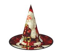 GZHYHAKAN Merry Christmas Santa Claus Print Halloween Hat For Parties, Carnivals, And Role Play – Lightweight, Comfortable