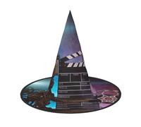 GZHYHAKAN Movies Clapperboard Print Halloween Hat For Parties, Carnivals, And Role Play - Lightweight, Comfortable