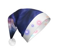 GZHYHAKAN Space Spiral Cosmic Energy Print Led Christmas Hat For Adult Perfect For Christmas, Halloween, And New Year Parties