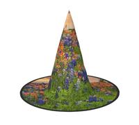 GZHYHAKAN Texas Bluebonnets Scenery Print Halloween Hat For Parties, Carnivals, And Role Play â€“ Lightweight, Comfortable