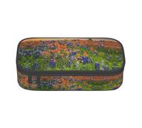 GZHYHAKAN Texas Bluebonnets Scenery Print Pencil Case Scratch-Resistant, Multi-Purpose Storage Solution for School, Work, and Travel
