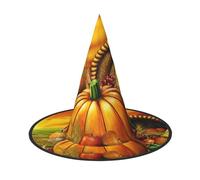 GZHYHAKAN Thanksgiving Day Pumpkin Print Halloween Hat For Parties, Carnivals, And Role Play â€“ Lightweight, Comfortable