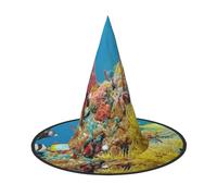 GZHYHAKAN Tropical Fish Print Halloween Hat For Parties, Carnivals, And Role Play - Lightweight, Comfortable