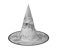 GZHYHAKAN Winter On Snowy Print Halloween Hat For Parties, Carnivals, And Role Play – Lightweight, Comfortable