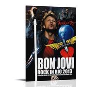 GZHYMXOZ Bon Jovi Outstanding And Amazing Singer And Musician Canvas Poster Wall Art Decorative Painting Bedroom Painting Posters 08x12inch(20x30cm) Frame-style