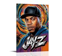 GZHYMXOZ Jay-Z Outstanding And Amazing Singer And Musician Canvas Poster Wall Art Decorative Painting Bedroom Painting Posters 12x18inch(30x45cm) Frame-style
