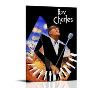 GZHYMXOZ Ray Charles Outstanding Singer And Amazing Band Canvas Poster Wall Art Decorative Painting Bedroom Painting Posters 12x18inch(30x45cm) Frame-style