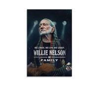 GZHYMXOZ Willie Nelson Outstanding Singer And Amazing Band Canvas Poster Wall Art Decorative Painting Bedroom Painting Posters 24x36inch(60x90cm) Unframe-style