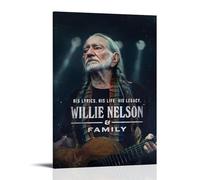 GZHYMXOZ Willie Nelson Outstanding Singer And Amazing Band Canvas Poster Wall Art Decorative Painting Bedroom Painting Posters 16x24inch(40x60cm) Frame-style