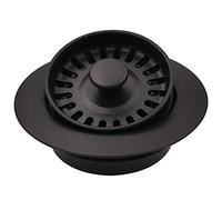 GZILA Garbage Disposal Strainer and Stopper for Kitchen Sink Drain with Decorative Disposal Flange in Black, Fit 3.5 Inch Standard Drain Hole