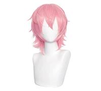 GZIRUE Ayato Yuri Wig Copslay Pink Short Hair Wig Anime Costume with Wig Cap