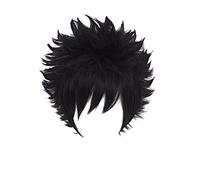 GZIRUE Dabi Todoroki Wig Black Short Straight Wig Party Halloween Daily Anime Cosplay Costume Men Hair Wigs