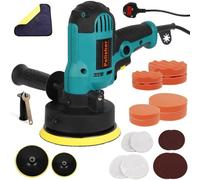 Gziztx 700W Car Polisher Buffer Waxing Machine, 3700RPM Variable Speed Control, Electric Rotary Polishing Machine 125&150mm Buffing Pads Waxing Set