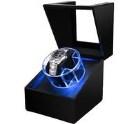 Gziztx Automatic Watch Winder 2 Rotation Modes 1 Slot with LED Light Soft Flexible Watch Pillow AC Adapter Quiet Motor…