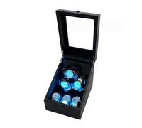 Gziztx Automatic Watch Winder with 3 Watch Rotator and 3 Extra Storage Space, 4 Modes Watch Box with LED Light and Quiet Motor