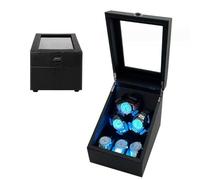 Gziztx Automatic Watch Winder with 3 Watch Rotators and 3 Display Storage Spaces, Super Quiet Motor, LED Backlight, 4 Modes, Watches Rotation Display Box