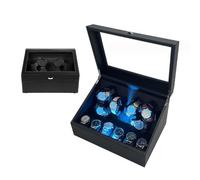 Gziztx Automatic Watch Winder with 6 Watch Rotators and 6 Display Storage Spaces, Super Quiet Motor, LED Backlight, 4 Modes, Watches Rotation Display Box