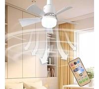 Gziztx Ceiling Fans with Lights and Remote 30W E27 Ceiling Fan Light with 1/2/4H Timer, 3 Colors Temperature, 3 Speeds, for Bedroom, Living Room