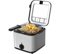 Gziztx Deep Fat Fryer 2.5 L, Electric Deep Fryer with Removable Basket, Fat Fryer for Home, Stainless Steel