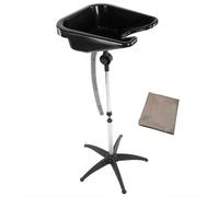 Gziztx Portable Hair Washing Basin Height Adjustable Salon, Hair Washing Sink with Hair Cutting Cloth, for Beauty Salon, Home, Elderly, Pregnant Woman