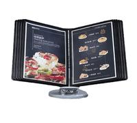 GZKDKZB Desktop Reference System - Wall Mount Reference Organizer, 10 Display Pockets, 20 Sheet Capacity, Adjustable Desktop File Storage Rack, for Office/Dining Room Display A4 Documents