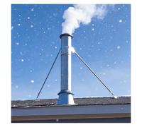 GZKDKZB Extended Roof Bracket Supports Chimney Stove Pipe, Heavy-Duty Roof Chimney Pipe Brace Holder for Stability, Wall and Floor Mounting, Easy to Install, Custom Sizes(Hoop Dia 140mm(5 9/16"))