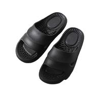GZKDKZB Foot Massage Slippers,Non-Slip Soft Bottom Reflexology Acupressure Slippers for Men Women's Open Toe Shower Bedroom House Slippers Indoor Outdoor (Size:EU 42/43,Color:Black)