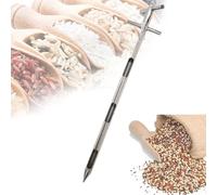 GZKDKZB Powder Sampler, 304 Stainless Steel Three Zone Grain Probe Sampler, φ32mm ×1000mm for Taking The Grain Size of Rice and Corn, 3 Slots