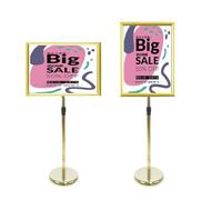 GZKDKZB Sign Stand Floor Standing Sign Holder A3 Poster Stand Advertising Display Boards Poster Stand Floor Standing Display Board a2 gold