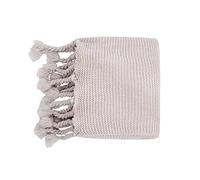 GZKDKZB Throw Blanket, Modern Chic Fringes Tassels Blanket Office Soft Nap Beige Ginger Gray Green Pink Brown Knitted Throw Blanket For Bed Sofa (Color : Beige, Size : 130x160cm)