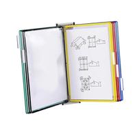 GZKDKZB Wall Mount Reference Organizer - Metal And PVC Desktop Reference System, 10 Letter-Size Pockets, Loose-leaf Document Display Folder, for Office Display and Storage A4 Documents