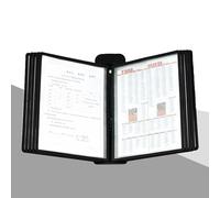 GZKDKZB Wall Mount Reference System, 20 Double-Sided Display Pockets, Flip and Find Reference Display Document Holder, PVC Durable File Organizer Shelf, for Office Poster Display and Storage