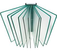 GZKDKZB Wall Mounted Desktop Flip File Holder 10 Display Pockets for A4 Documents Reference System Organizer.
