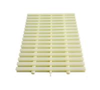 GZKDKZB Wimming Pool Drainage Overflow Grate, Splicable Gutter Shower Drain Filter Cover, Plastic Swimming Pool Drainage Overflow Grate Floor Drain Cover (Color : Bone color, Size : 20x100CM/15pcs)