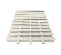 GZKDKZB Wimming Pool Drainage Overflow Grate, Splicable Gutter Shower Drain Filter Cover, Plastic Swimming Pool Drainage Overflow Grate Floor Drain Cover (Color : White, Size : 18x100CM/20pcs)