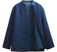 GZKDKZB Winter Tang Suit Jackets Cotton Padded Coats Men Thick Warm Tai Chi Uniform Long Sleeve Chinese Traditional Clothes Tops, Jacket Kung Fu Clothing Shirt