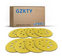 GZKTY 125 mm Sanding Discs, 100 Pieces, 8 Holes, Grits 100, for 5 Inch Orbital Sanders